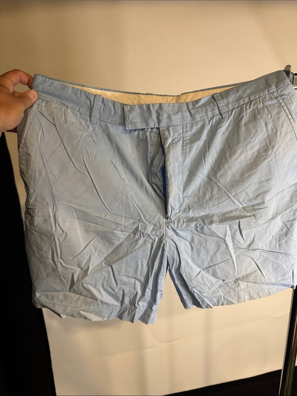 Men's Light Blue Flat Front Casual Shorts Ralph Lauren RLX 36